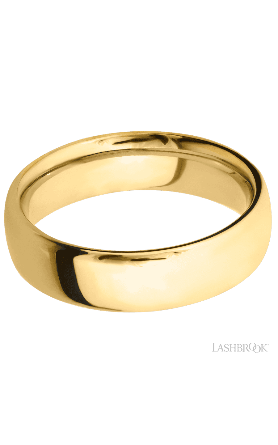6 mm wide Ultra Comfort (our most comfortable profile) 14K Yellow Gold band.