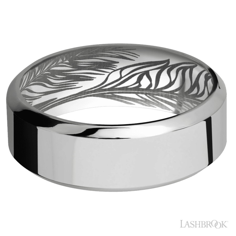 8 mm wide High Bevel Titanium band.