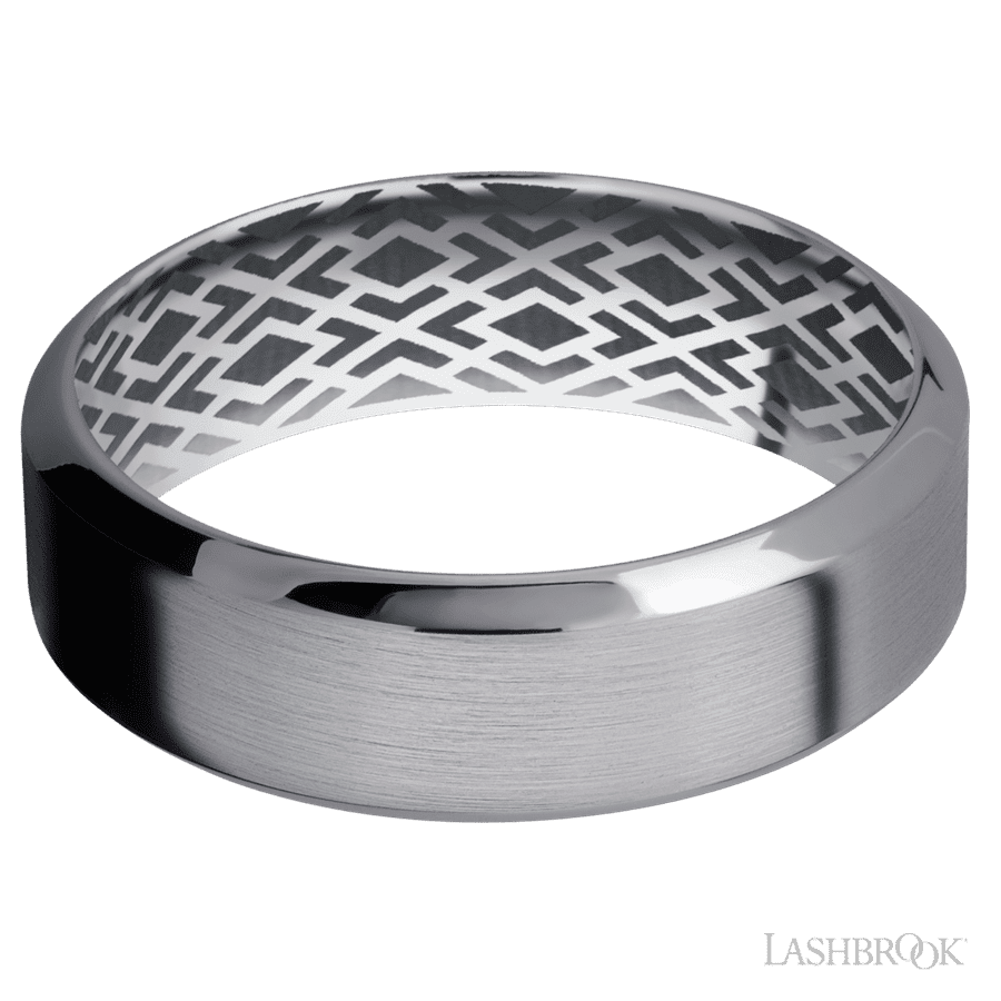 7 mm wide High Bevel Tantalum band.