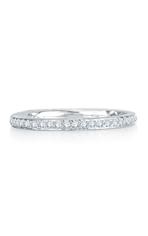 A.JAFFE Art Deco Wedding Band in 18K White Gold by A.Jaffe | The Diamond Store Las Vegas