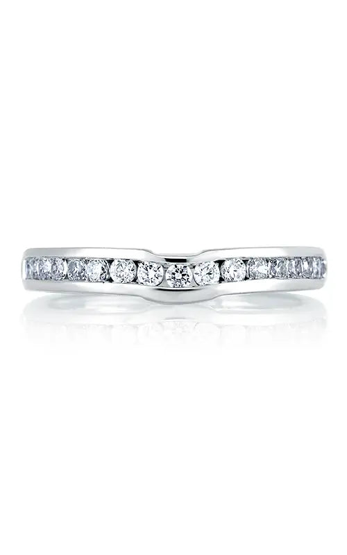 A.Jaffe Sparkling Diamond Channel Set Band in 18K White Gold by A.Jaffe | The Diamond Store Las Vegas