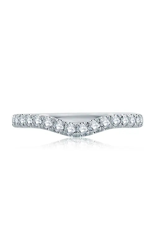 A.JAFFE Classics Wedding Band in 18K White Gold by A.Jaffe | The Diamond Store Las Vegas
