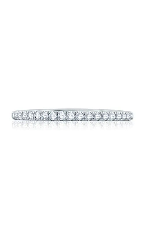 A.JAFFE Classics Wedding Band in 18K White Gold by A.Jaffe | The Diamond Store Las Vegas