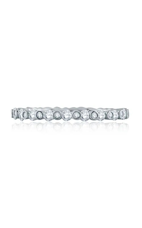 A.JAFFE Classics Wedding Band in 18K White Gold by A.Jaffe | The Diamond Store Las Vegas