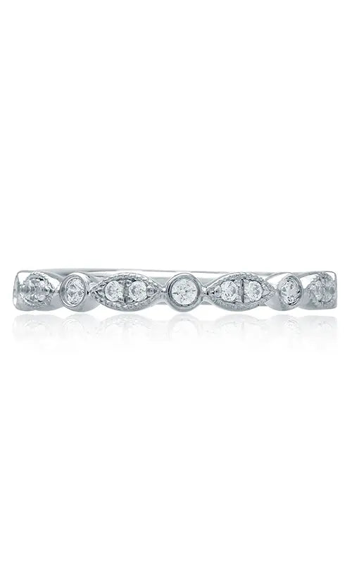 A.JAFFE Classics Wedding Band in 14K White Gold by A.Jaffe | The Diamond Store Las Vegas