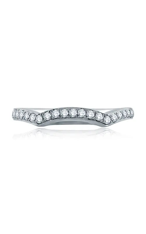 A.JAFFE Classics Wedding Band in 18K White Gold by A.Jaffe | The Diamond Store Las Vegas
