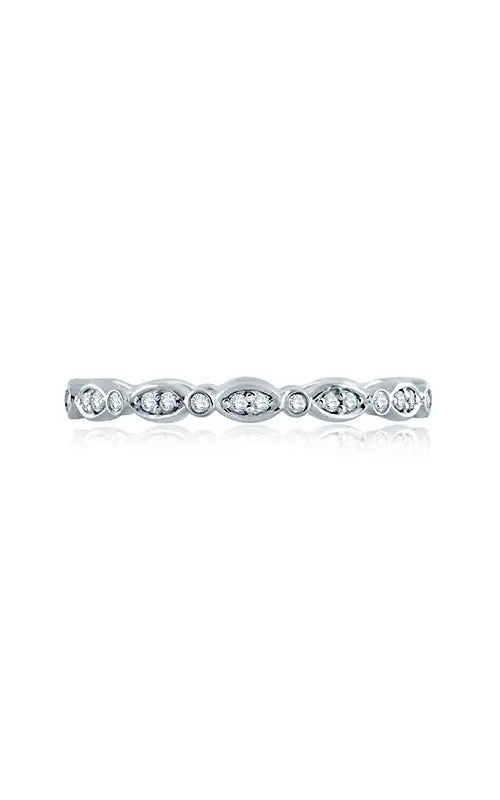 A.JAFFE Classics Wedding Band in 18K White Gold by A.Jaffe | The Diamond Store Las Vegas