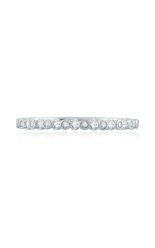 A.JAFFE Metropolitan Wedding Band in 18K White Gold by A.Jaffe | The Diamond Store Las Vegas
