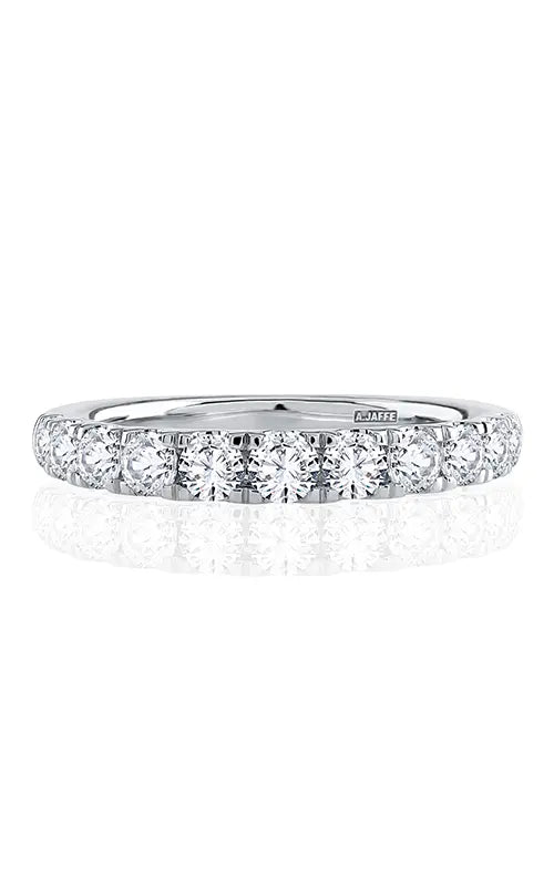 A.JAFFE Metropolitan Wedding Band in 18K White Gold by A.Jaffe | The Diamond Store Las Vegas