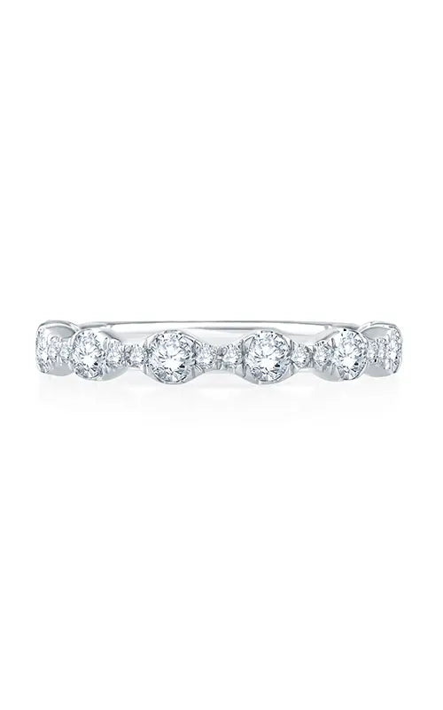 A.JAFFE Seasons of Love Wedding Band in 18K White Gold by A.Jaffe | The Diamond Store Las Vegas