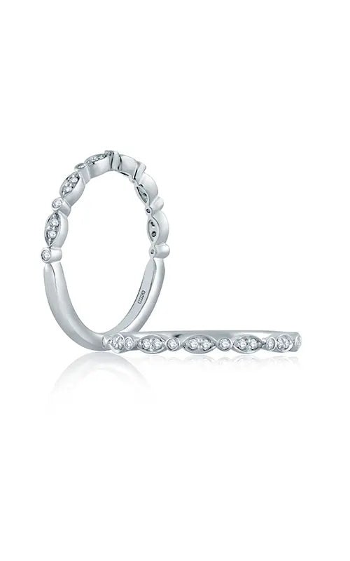 A.JAFFE Seasons of Love Wedding Band in 18K White Gold by A.Jaffe | The Diamond Store Las Vegas