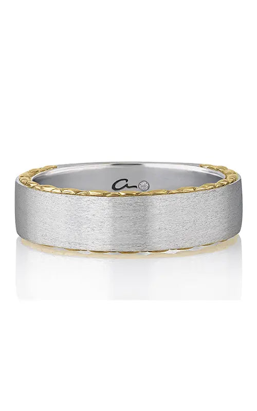 A.Jaffe Plain Wedding Band in 14K White Gold by A.Jaffe | The Diamond Store Las Vegas