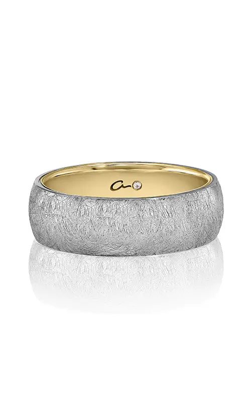 A.Jaffe Plain Wedding Band in 18K White Gold by A.Jaffe | The Diamond Store Las Vegas