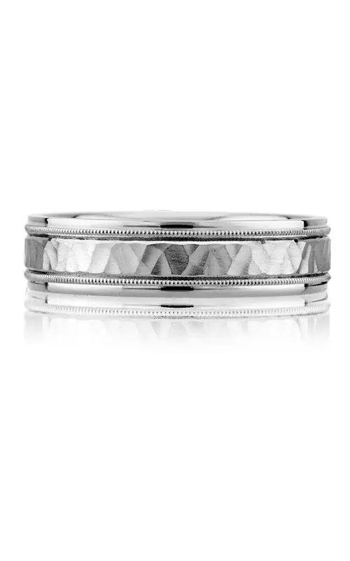 A.Jaffe Two Tone Wedding Band in 14K White Gold by A.Jaffe | The Diamond Store Las Vegas
