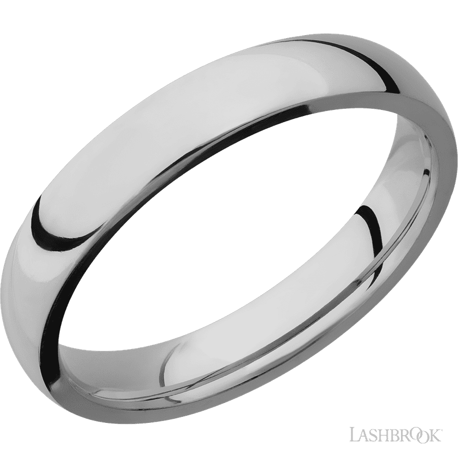 4 mm wide Domed Titanium band.