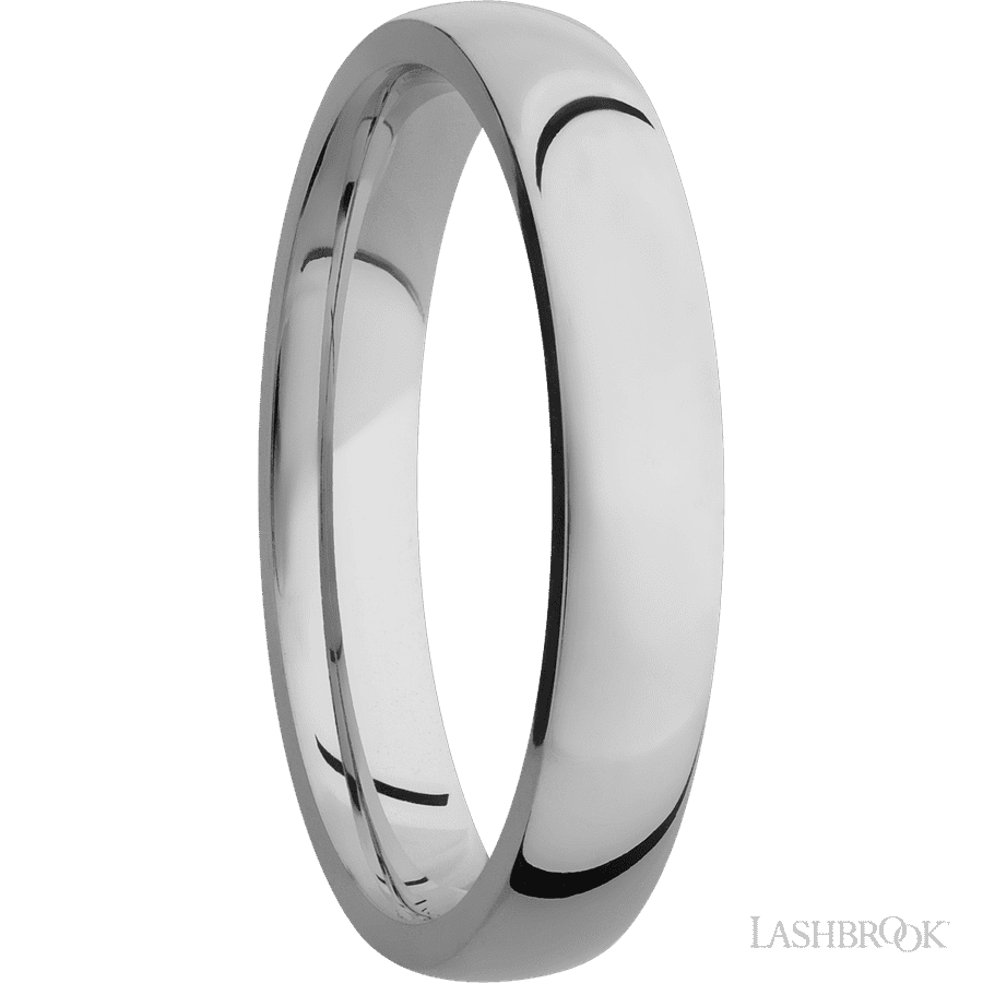 4 mm wide Domed Titanium band.