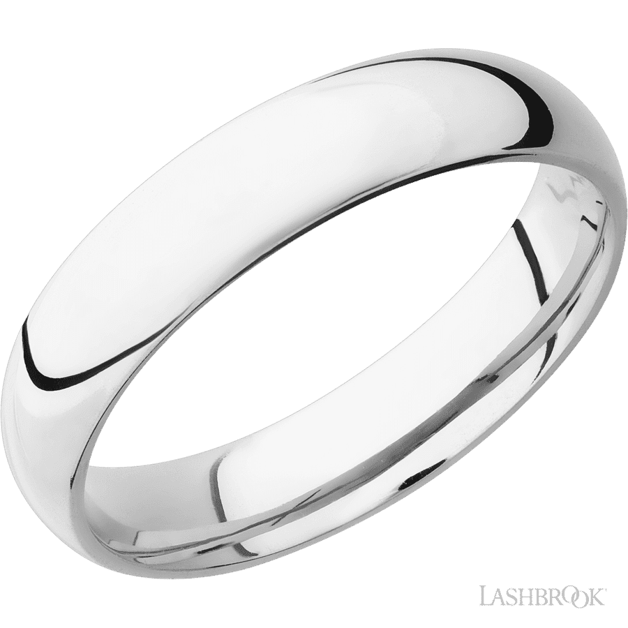 5 mm wide Domed Cobalt Chrome band.