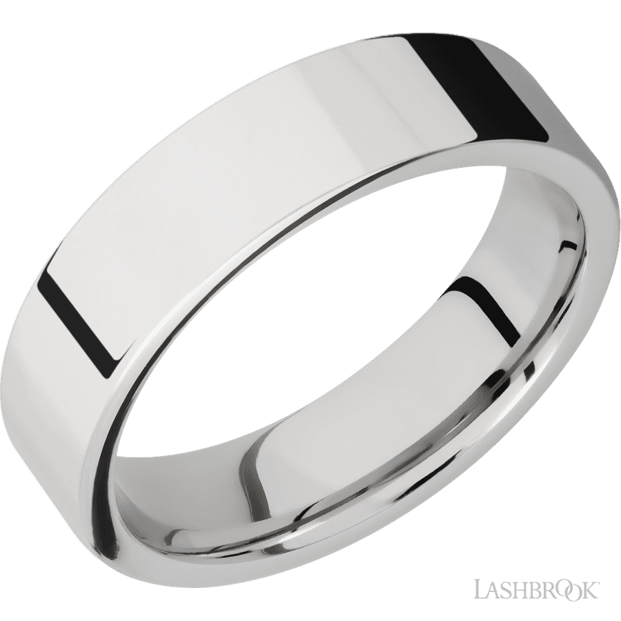 6 mm wide Flat Cobalt Chrome band.