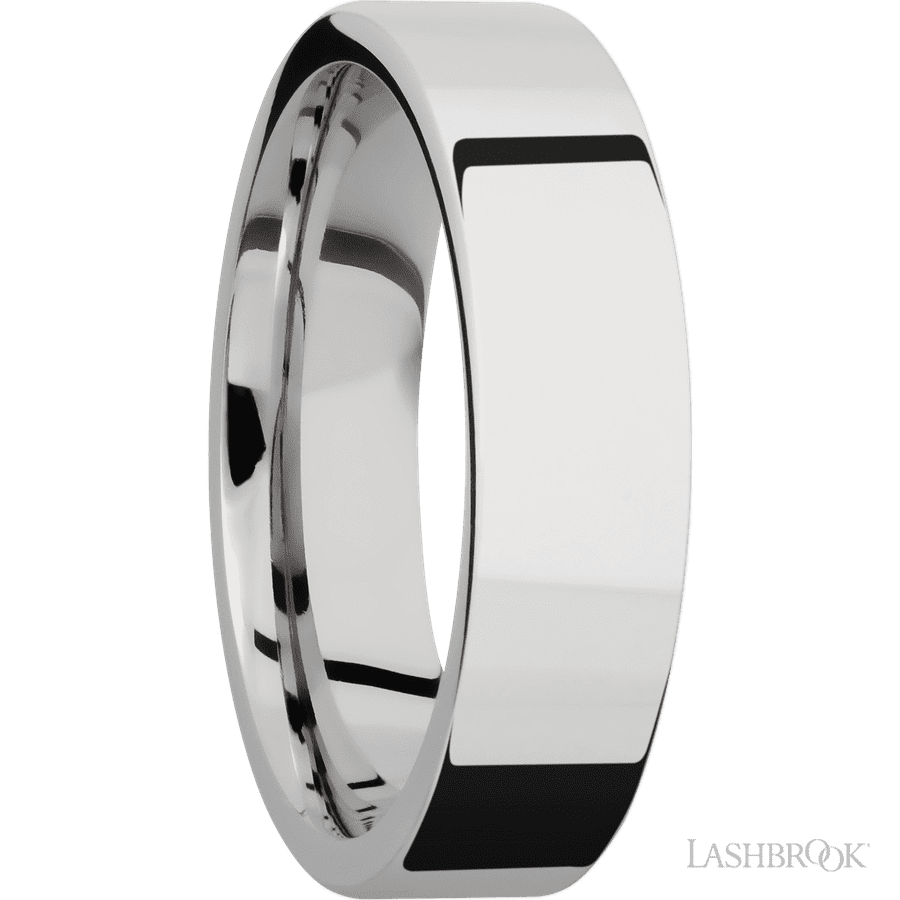 6 mm wide Flat Cobalt Chrome band.