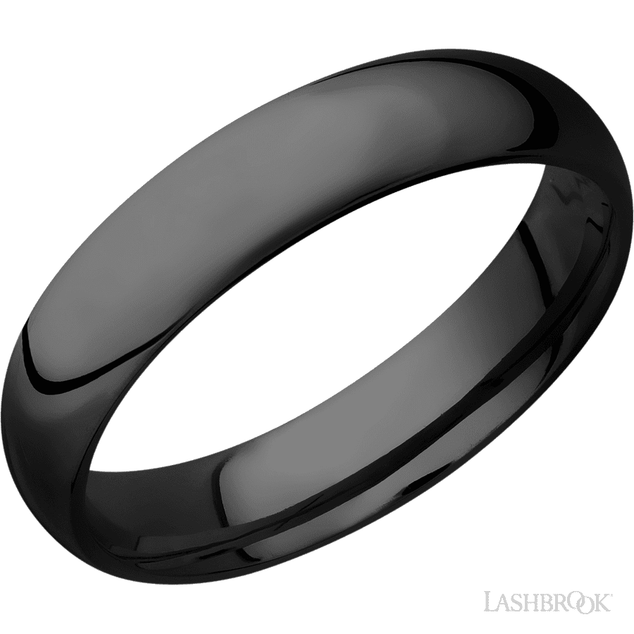 5 mm wide Domed Zirconium band.