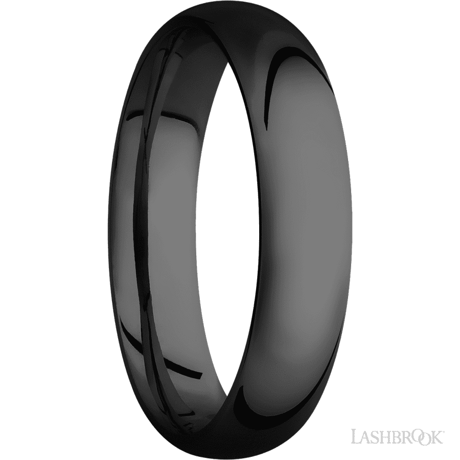 5 mm wide Domed Zirconium band.
