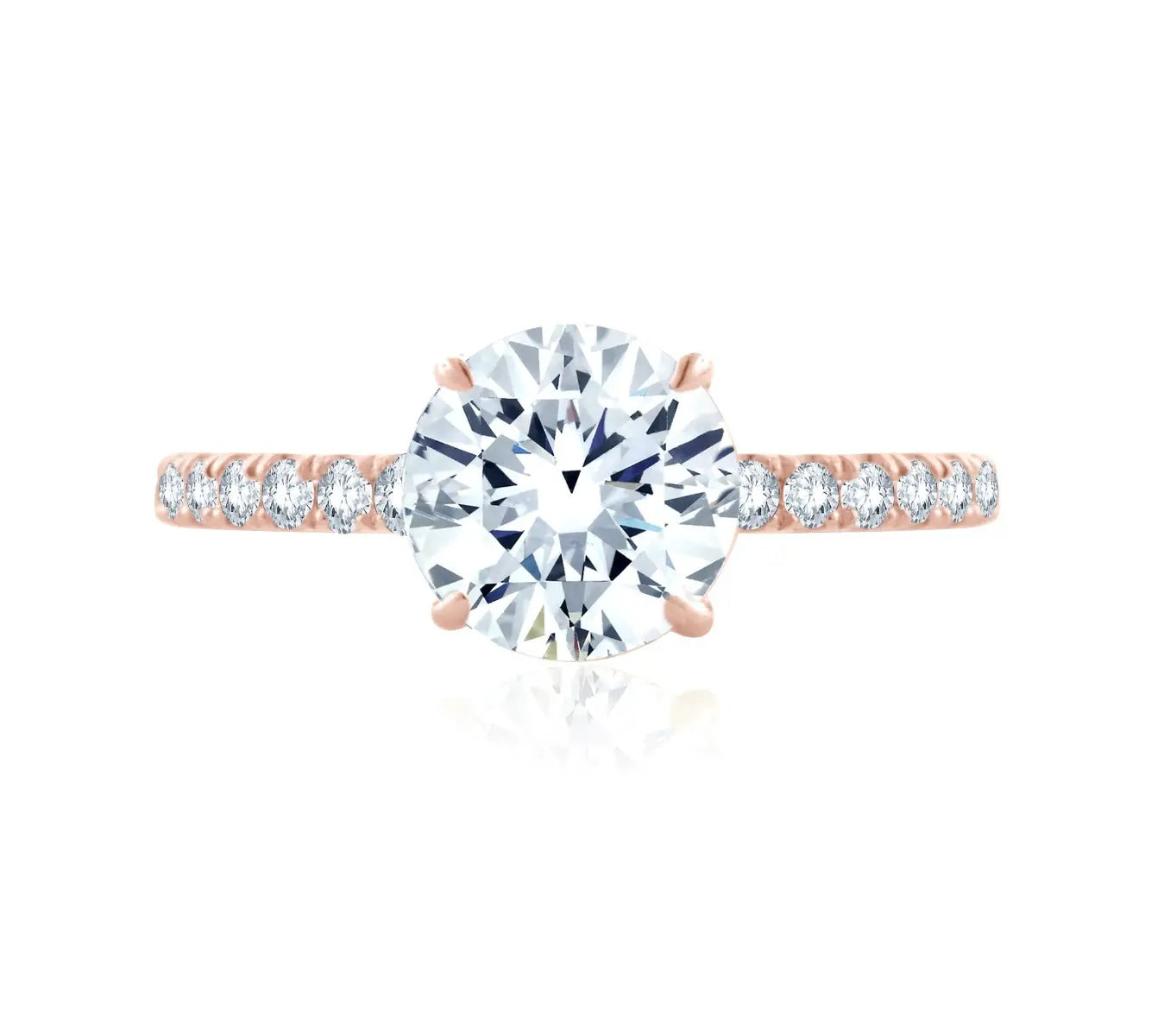Statement Round Diamond Center Engagement Ring<br>Style: ME1865Q/244