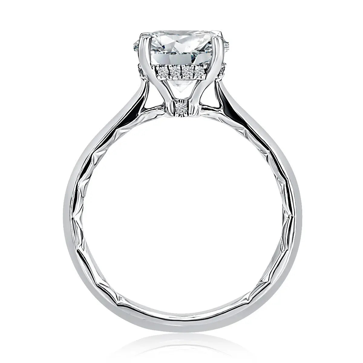 Solitaire Engagement Ring with Surprise Diamonds<br><span style="font-size:15px;">Style: ME2211Q/156</style>