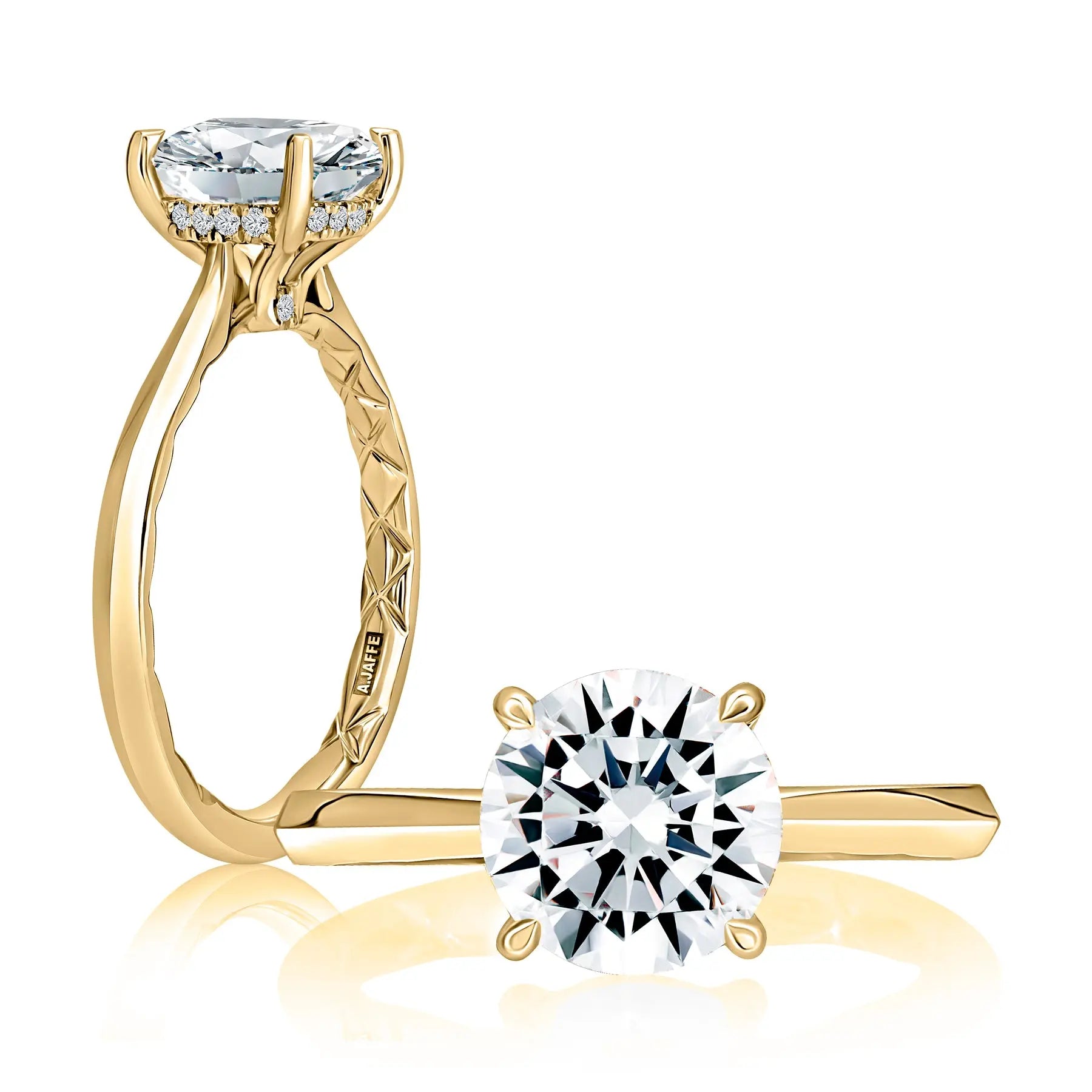 Solitaire Engagement Ring with Surprise Diamonds<br>Style: ME2211Q/156