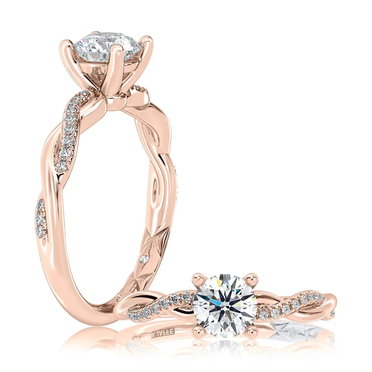 Alternating Row Diamond Wedding Band<br><span style="font-size:15px;">Style: MECRD2544/210</span>