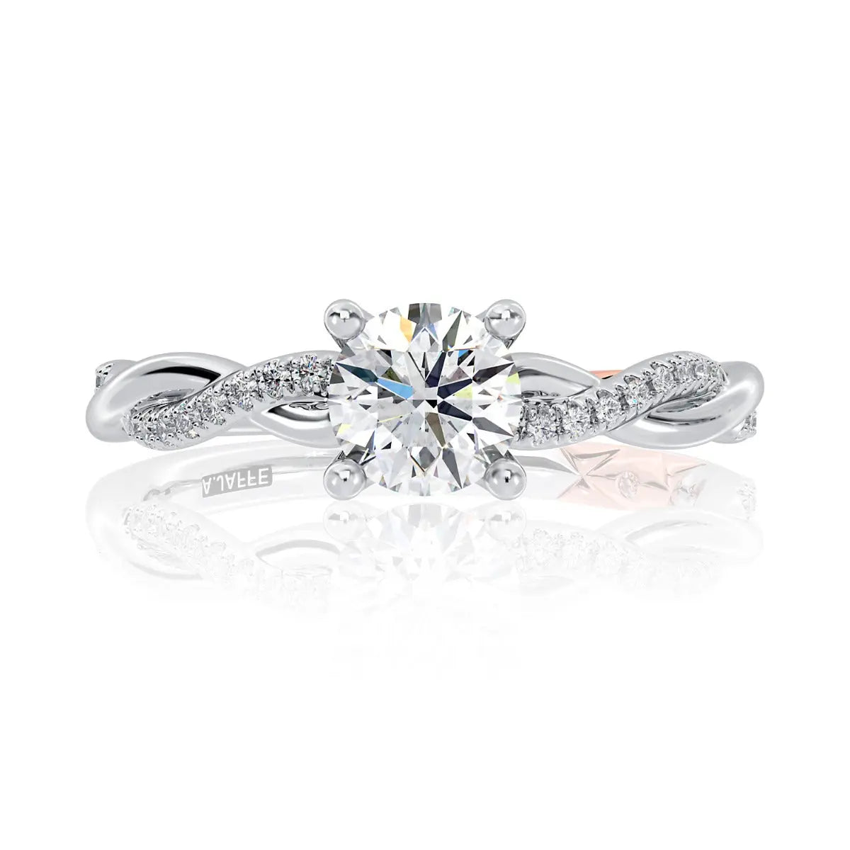 Alternating Row Diamond Wedding Band<br><span style="font-size:15px;">Style: MECRD2544/210</span>