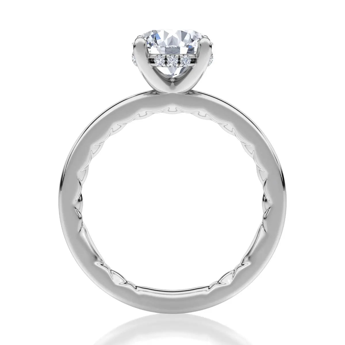 Classic Solitaire Round Center Diamond Engagement Ring<br><span style="font-size:15px;">Style: MECRD2959Q/156</span>