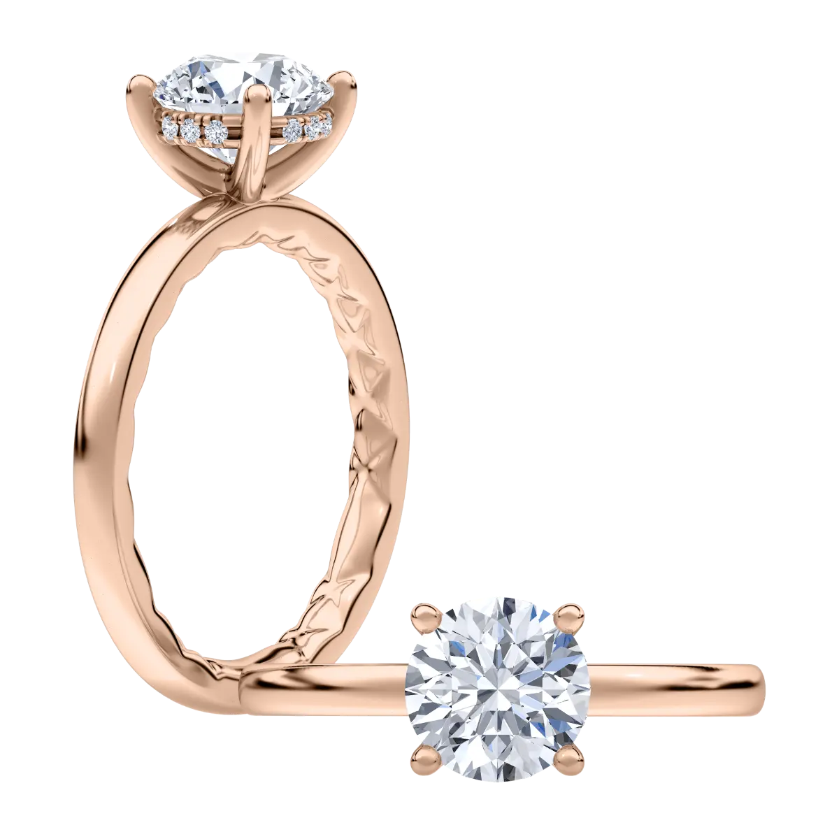 Classic Solitaire Round Center Diamond Engagement Ring<br><span style="font-size:15px;">Style: MECRD2959Q/156</span>