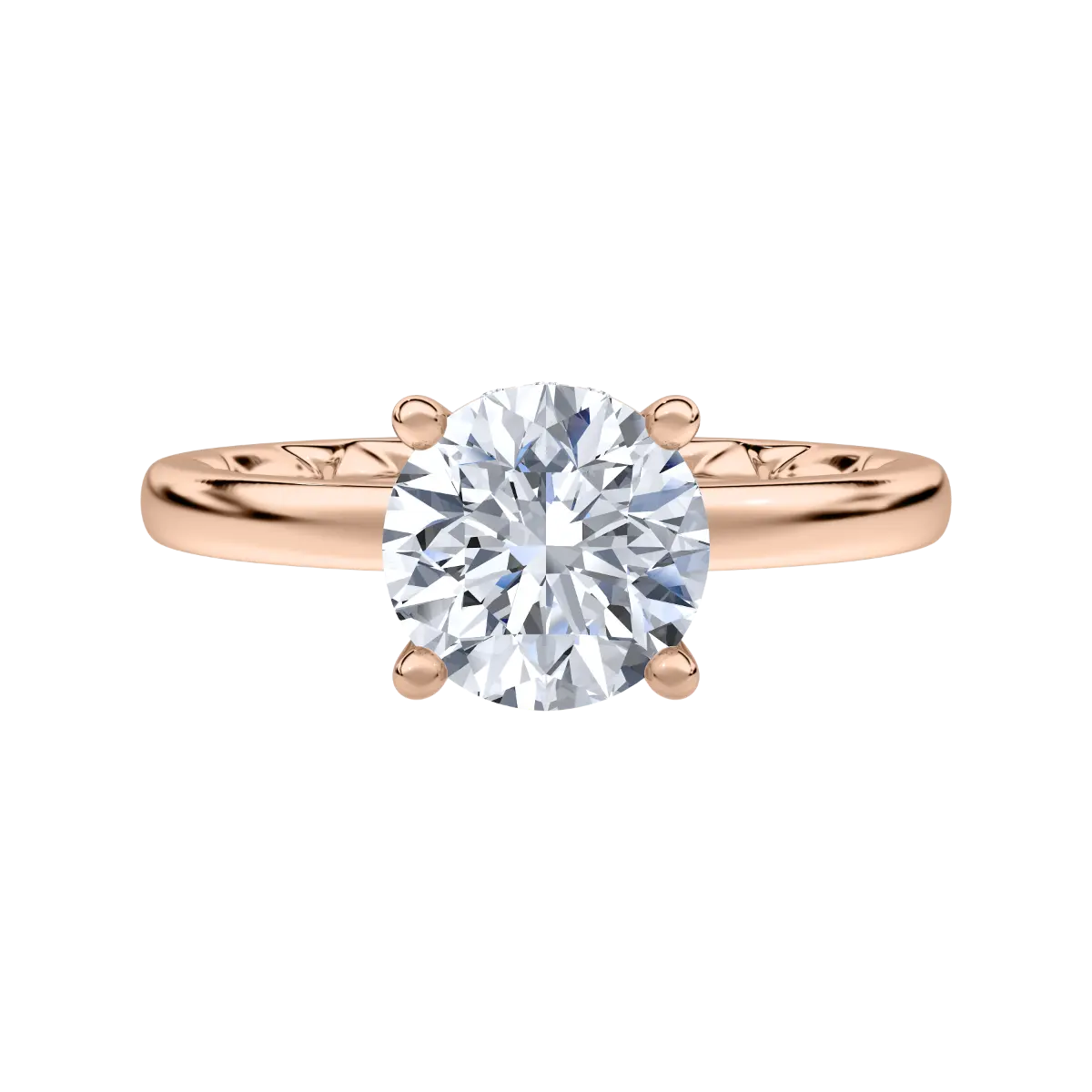 Classic Solitaire Round Center Diamond Engagement Ring<br><span style="font-size:15px;">Style: MECRD2959Q/156</span>