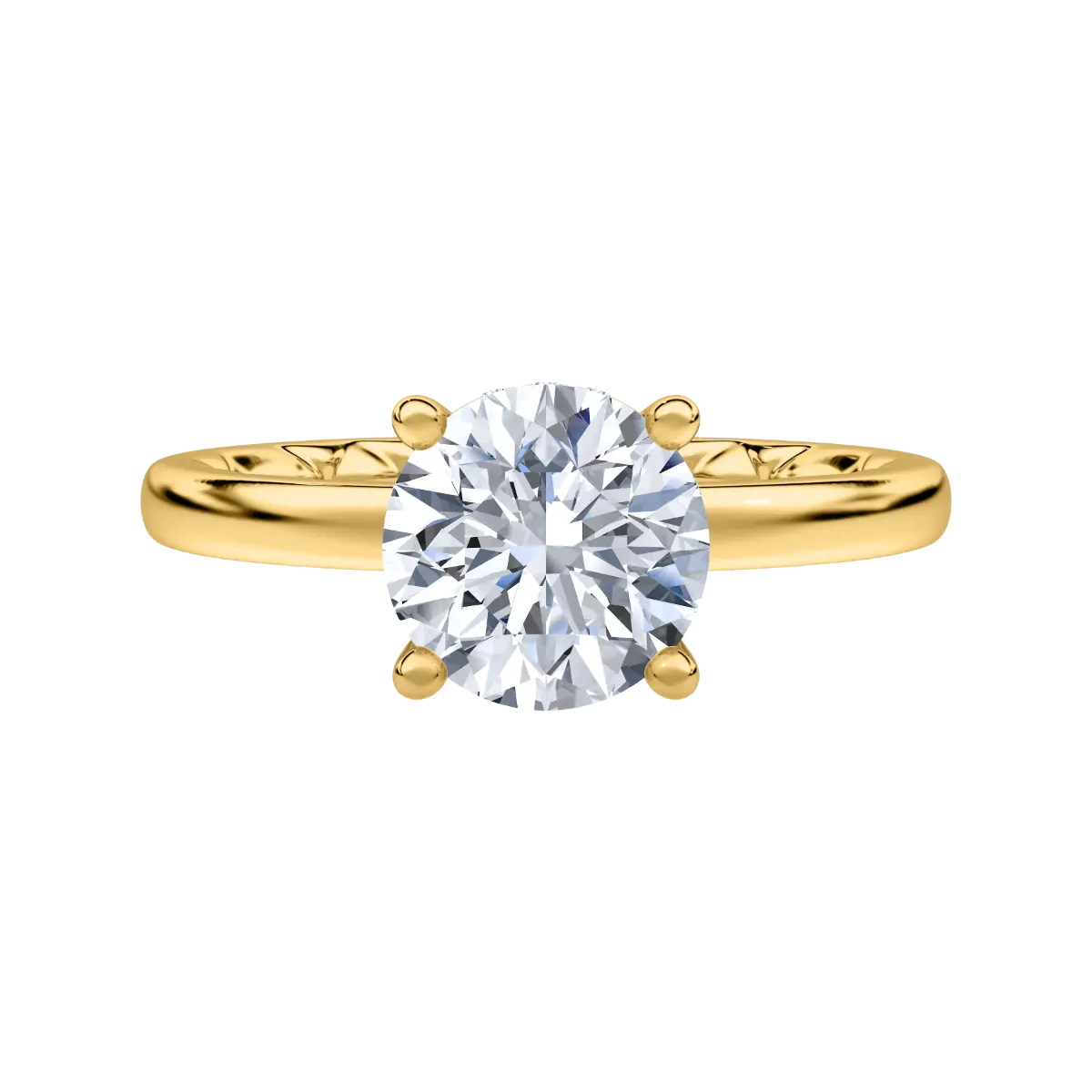 Classic Solitaire Round Center Diamond Engagement Ring<br><span style="font-size:15px;">Style: MECRD2959Q/156</span>