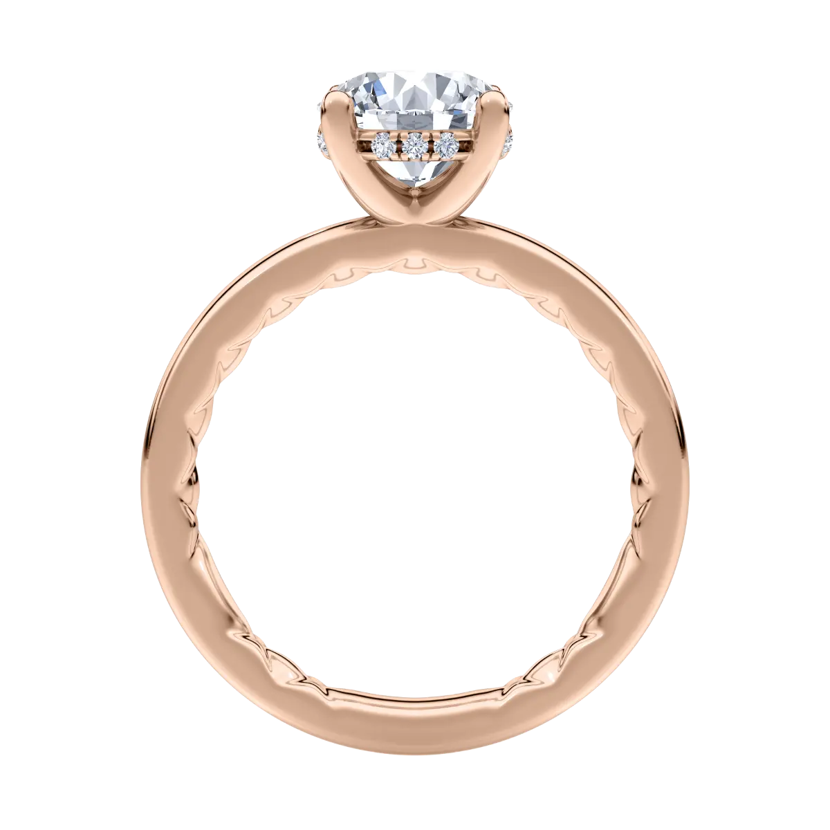 Classic Solitaire Round Center Diamond Engagement Ring<br><span style="font-size:15px;">Style: MECRD2959Q/156</span>