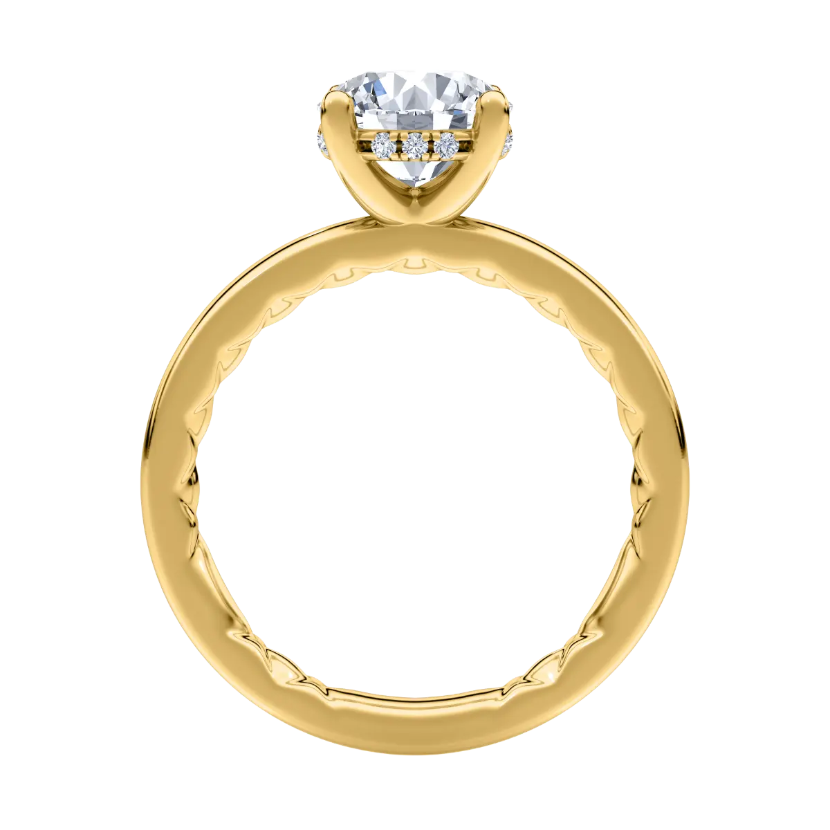 Classic Solitaire Round Center Diamond Engagement Ring<br><span style="font-size:15px;">Style: MECRD2959Q/156</span>