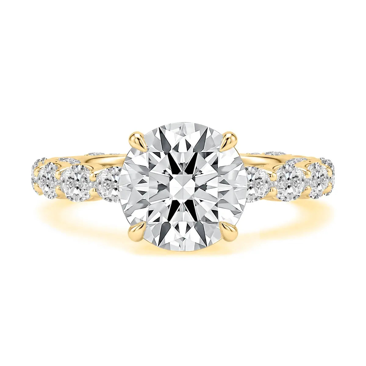 Oval Diamond Engagement Ring with Hidden Halo and Pavé Band<br><span style="font-size:15px;">Style: MESNRD4212B/451</span>
