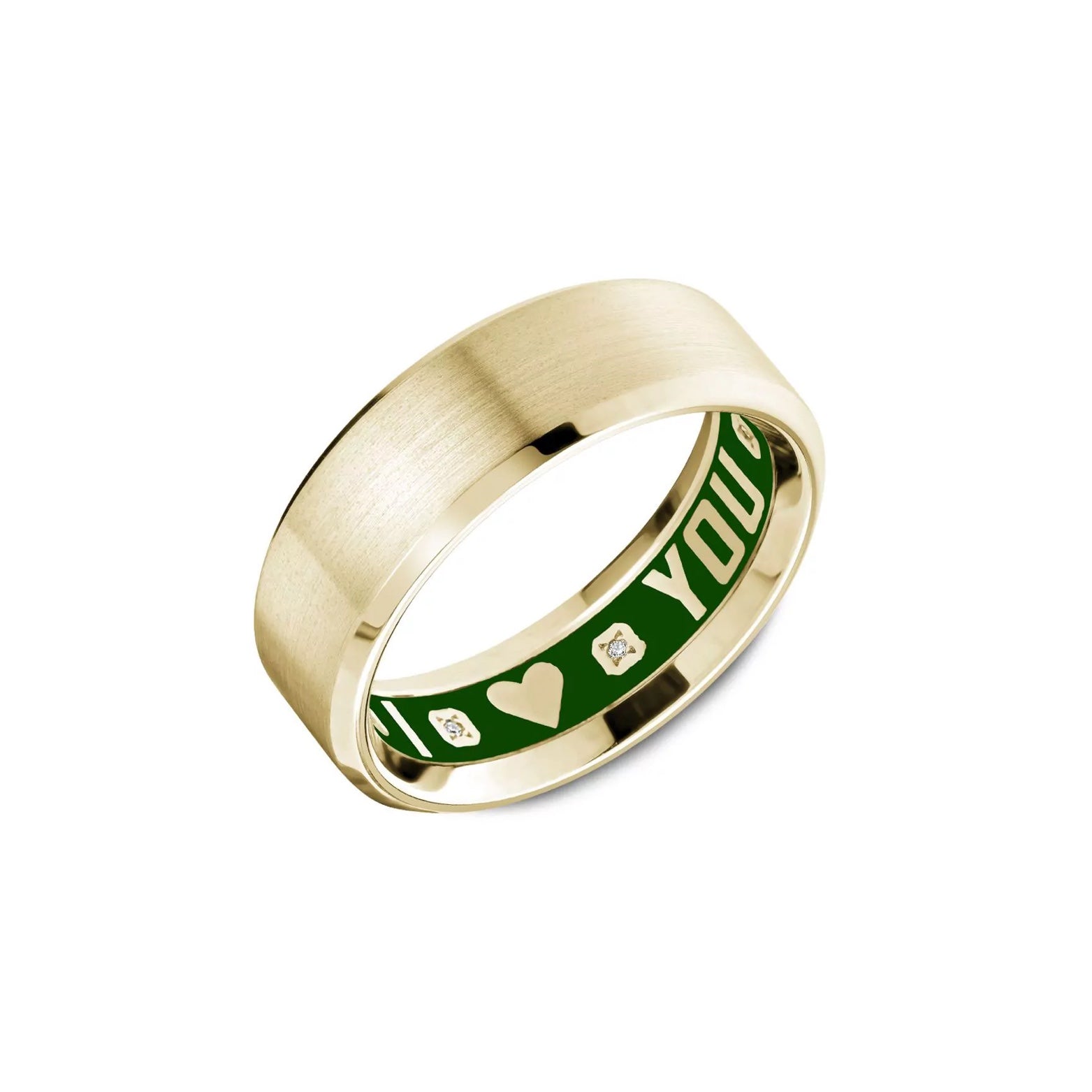 Carlex CX4-0007Y Hand-Painted Enamel Wedding Band