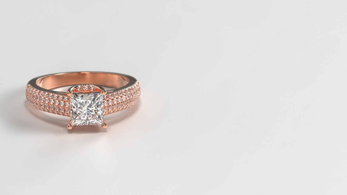 Rose Gold Engagement Ring The Diamond Store USA